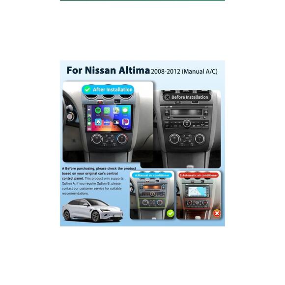 2G+64G For Nissan Altima 2008-12 Android Apple Carplay Car Stereo GPS Radio - Picture 2 of 15